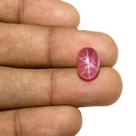 6.44-Carat Superb Orangish Red Star Ruby from Burma (Unheated)