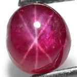 1.58-Carat Unheated Purplish Red Star Ruby from Burma