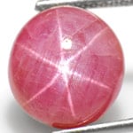 5.54-Carat Dark Pink Round 6-Ray Star Ruby from Burma