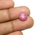 5.54-Carat Dark Pink Round 6-Ray Star Ruby from Burma