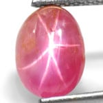 2.24-Carat Unheated Pinkish Red Star Ruby from Burma