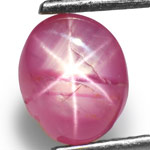 1.96-Carat Dark Pink Star Ruby from Burma (Unheated)