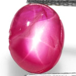 1.29-Carat Deep Pinkish Red Star Ruby from Burma