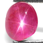 1.59-Carat Natural Pinkish Red Star Ruby from Burma (Non-Heated)