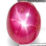 1.57-Carat Burmese Pinkish Red Star Ruby with Sharp 6-Ray Star