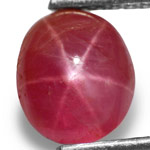 2.02-Carat Pinkish Red Unheated Burmese Star Ruby