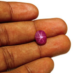 5.90-Carat Pinkish Purple Star Ruby from Vietnam