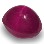 0.88-Carat Oval-Cut Deep Purplish Red Burmese Star Ruby