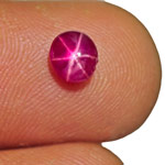 1.10-Carat Purplish Pinkish Red Star Ruby from Vietnam