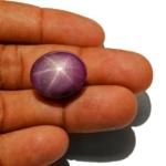 26.73-Carat Purple Star Ruby with Dancing 6-Ray Star