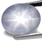 5.81-Carat Elegant Bluish Grey 6-Ray Star Sapphire