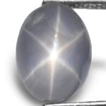 4.72-Carat Greyish Blue Star Sapphire with Sharp Star (AIGS)
