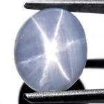 3.88-Carat Greyish Blue Star Sapphire with Extra Sharp Star