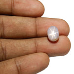 6.38-Carat AIGS-Certified Greyish White Sri Lankan Star Sapphire