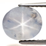 4.01-Carat Bluish White 6-Ray Star Sapphire from Ceylon