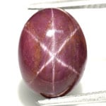 6.49-Carat Dark Purple Vietnamese 6-Ray Star Sapphire