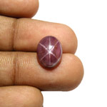 6.49-Carat Dark Purple Vietnamese 6-Ray Star Sapphire