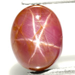 3.40-Carat Orangish Pink Star Sapphire with Super Sharp Star