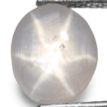 3.02-Carat White Star Sapphire from Sri Lanka (Sharp Star)