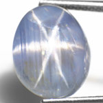 8.98-Carat Sky Blue Burmese Star Sapphire with Dancing Star