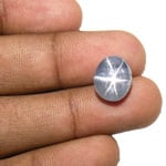 8.98-Carat Sky Blue Burmese Star Sapphire with Dancing Star