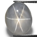 7.82-Carat Greyish White Star Sapphire from Burma (AIGS)