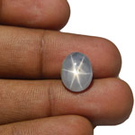 7.82-Carat Greyish White Star Sapphire from Burma (AIGS)