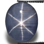 7.58-Carat Greyish Blue Star Sapphire with Super Sharp Star