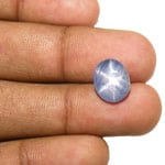 5.20-Carat Sky Blue Burmese Star Sapphire with Sharp 6-Ray Star