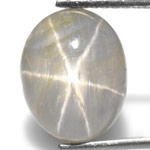 5.26-Carat Natural Greyish White Burmese Star Sapphire