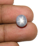 6.13-Carat Unheated Greyish Blue Star Sapphire from Burma