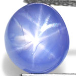 2.43-Carat Intense Blue Star Sapphire with Sharp 6-Ray Star