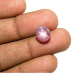 6.60-Carat Dark Pink Star Sapphire with Super Sharp Star