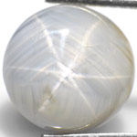 8.66-Carat Splendid Greyish White Burmese Star Sapphire