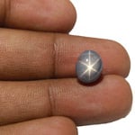 6.61-Carat Sri Lankan Grey Star Sapphire with Razor-Sharp Star