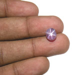 3.18-Carat Pinkish Purple 6-Ray Star Sapphire from Sri Lanka