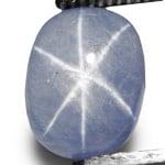 17.72-Carat Whitish Blue Star Sapphire from Mogok, Burma