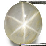 3.12-Carat Yellowish White Star Sapphire from Burma