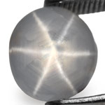 2.94-Carat Bluish Grey Round Star Sapphire from Sri Lanka