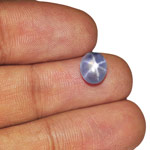 3.89-Carat Transparent Aqua Blue Star Sapphire from Ceylon