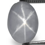 2.89-Carat Unheated Grey Star Sapphire from Ceylon