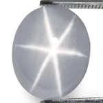 8.59-Carat Bluish Grey Star Sapphire with Extremely Sharp Star