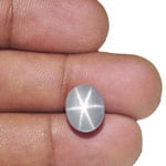 8.59-Carat Bluish Grey Star Sapphire with Extremely Sharp Star