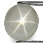 14.87-Carat Greyish White Star Sapphire from Mogok, Burma