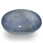 13.40-Carat Transparent Sky Blue Star Sapphire with Sharp Star