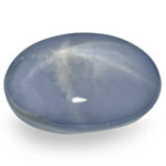 13.40-Carat Transparent Sky Blue Star Sapphire with Sharp Star