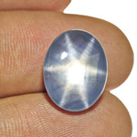 13.40-Carat Transparent Sky Blue Star Sapphire with Sharp Star