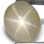 2.48-Carat Unheated Yellowish White Star Sapphire from Burma