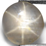 2.58-Carat Round White Star Sapphire from Burma (AIGS)