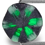 0.44-Carat Dark Green Hexagonal Trapiche Emerald from Colombia